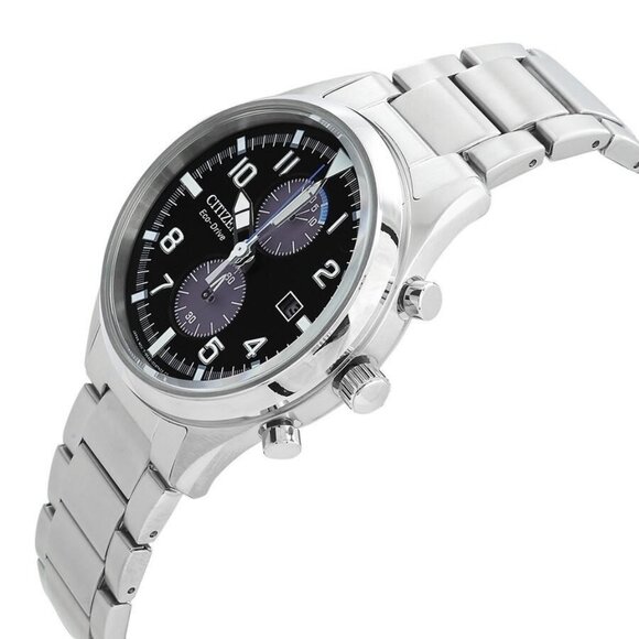 NWT Authentic Citizen Chronograph Eco-Drive Black Dial Men's Watch - Picture 2 of 3